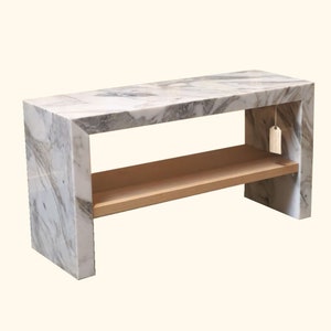 Calacata Borgheini Marble TV/Sofa table