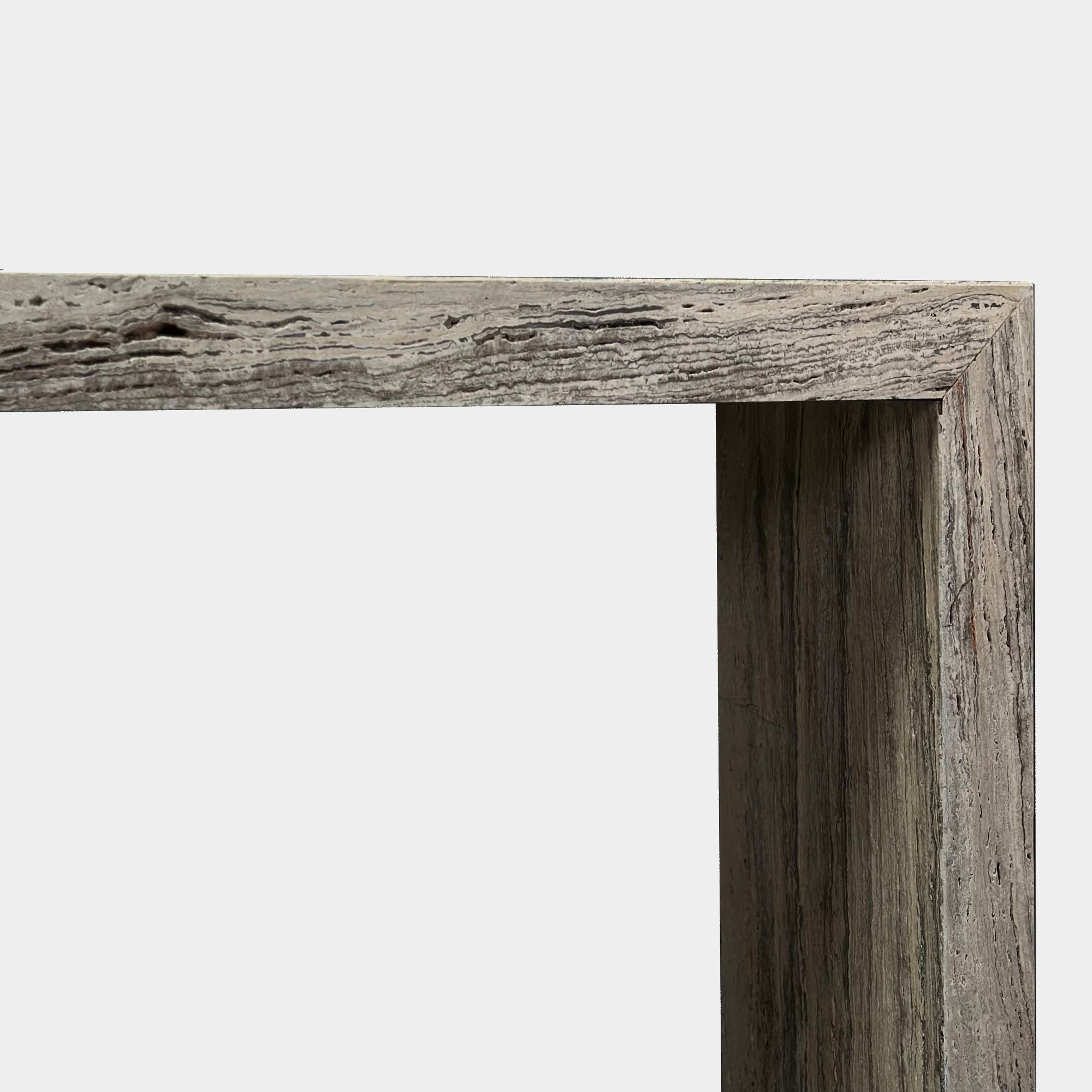 Travertine Console Table for Entryway, Silver Oak Travertine Console ...