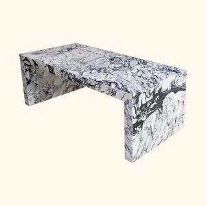 Marble Coffee Table, Arabescato Venato Marble Coffee Table, Modern, and luxury Stone Furniture