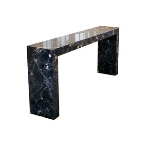 Extra Large Marble Console Table for Entryway, Ice Flower Marble Console Table, Sofa Table, Modern, and luxury Stone Furniture