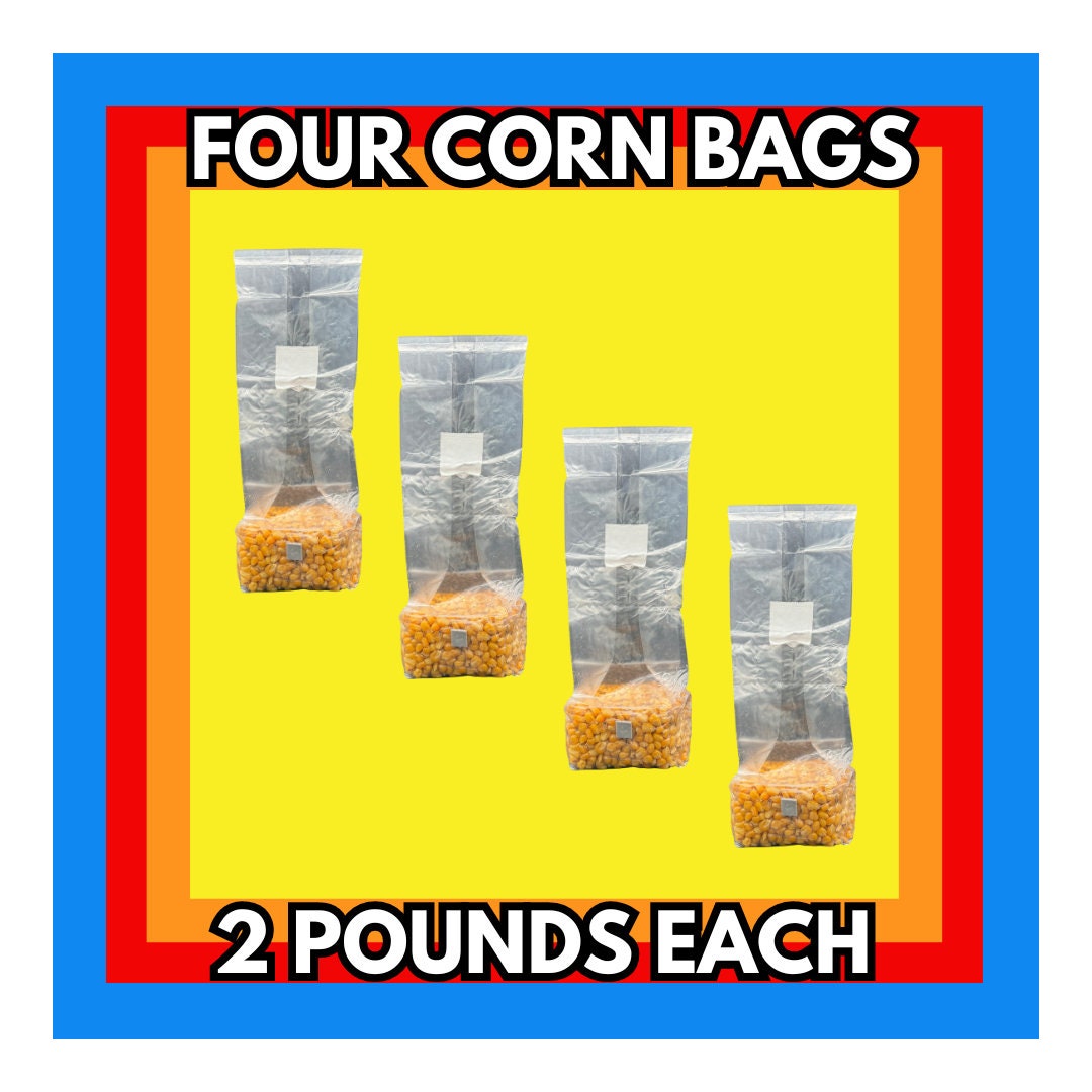 Corn Spawn 4 X 2 Pound Corn Spawn Bags Sterilized Grains for Mushroom Growing ...