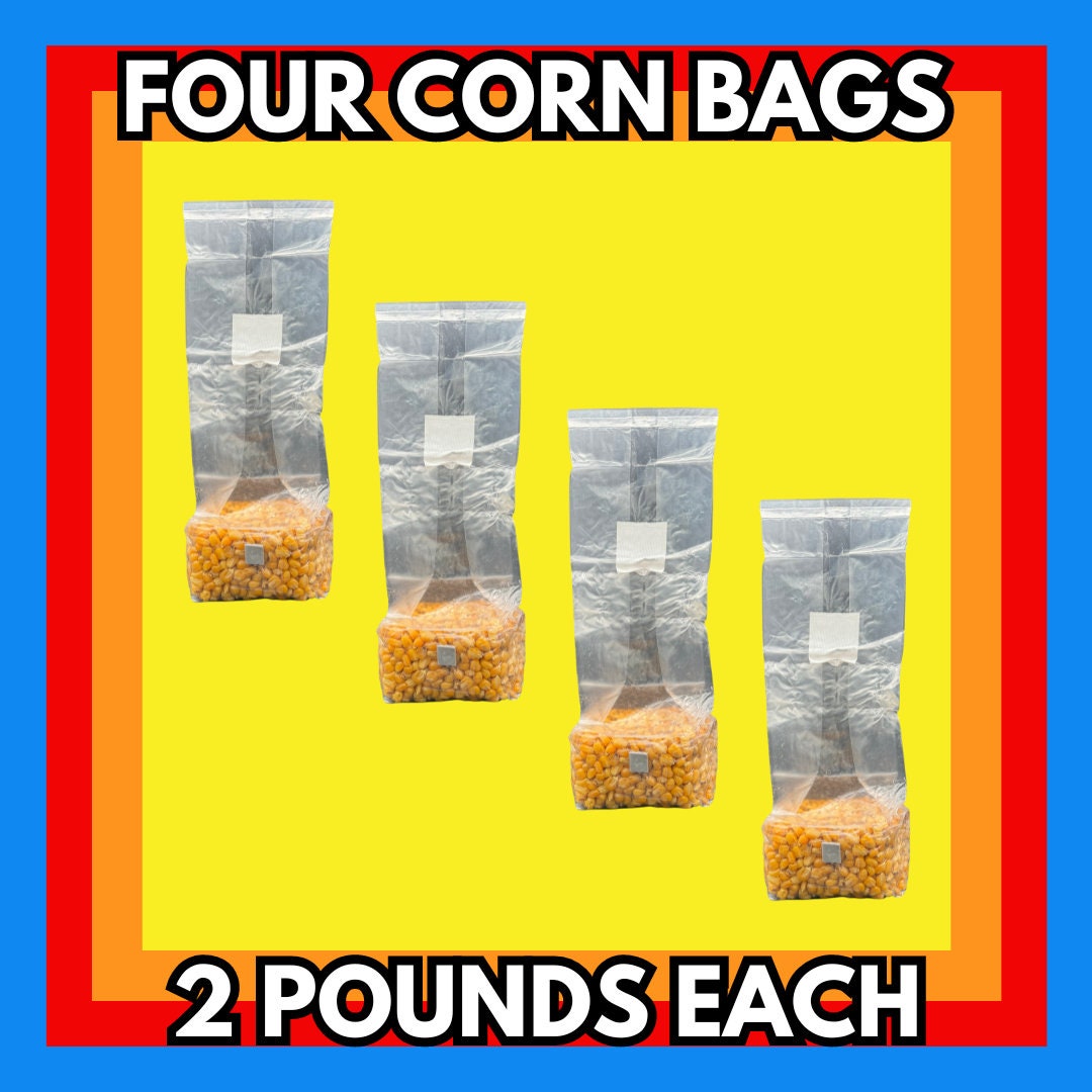 4 X 2 Pound Corn Spawn Bags Sterilized Grains for Mushroom Growing