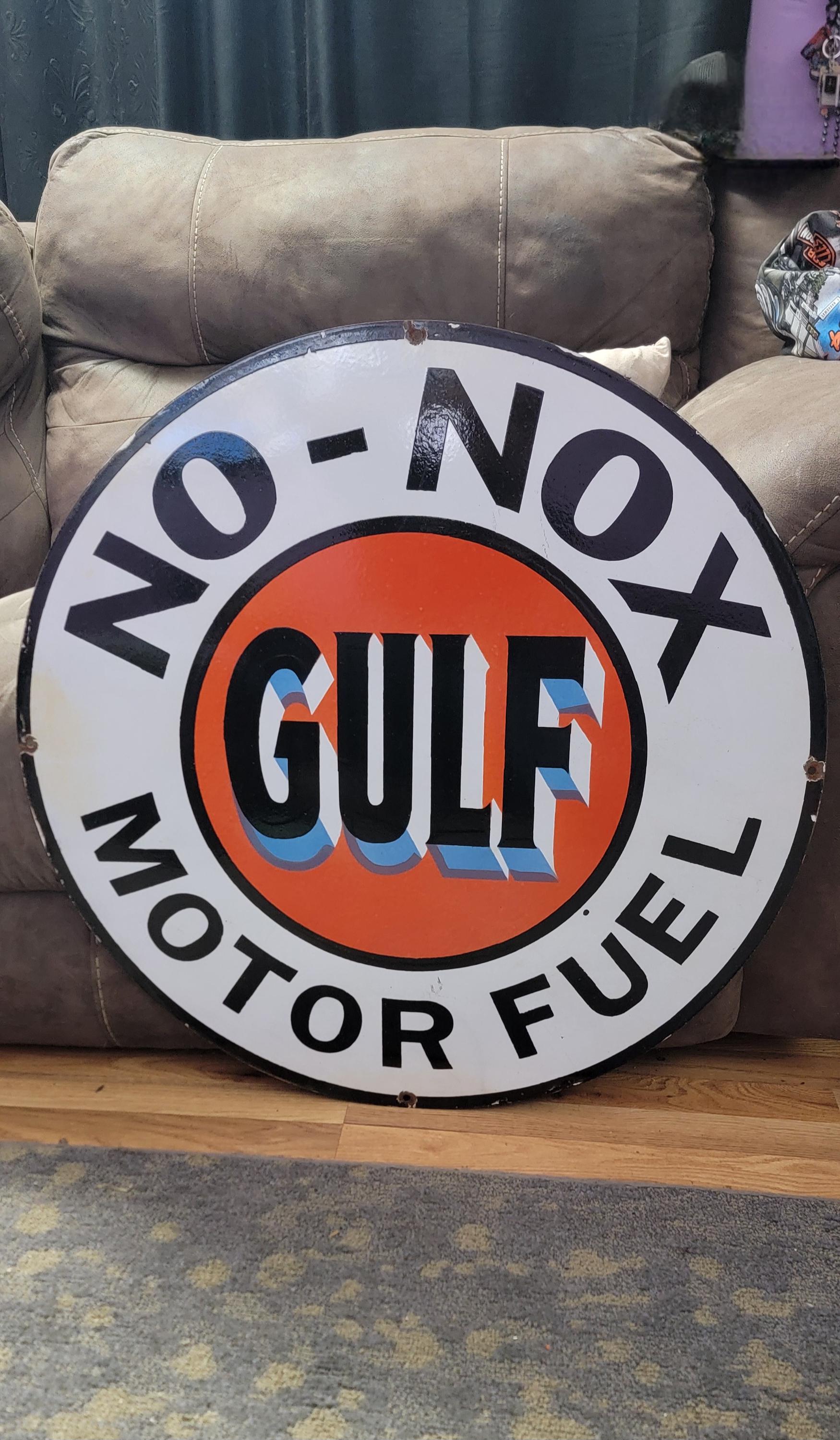 Gulf サイン付き　クッション Gulf サイン付きクッション