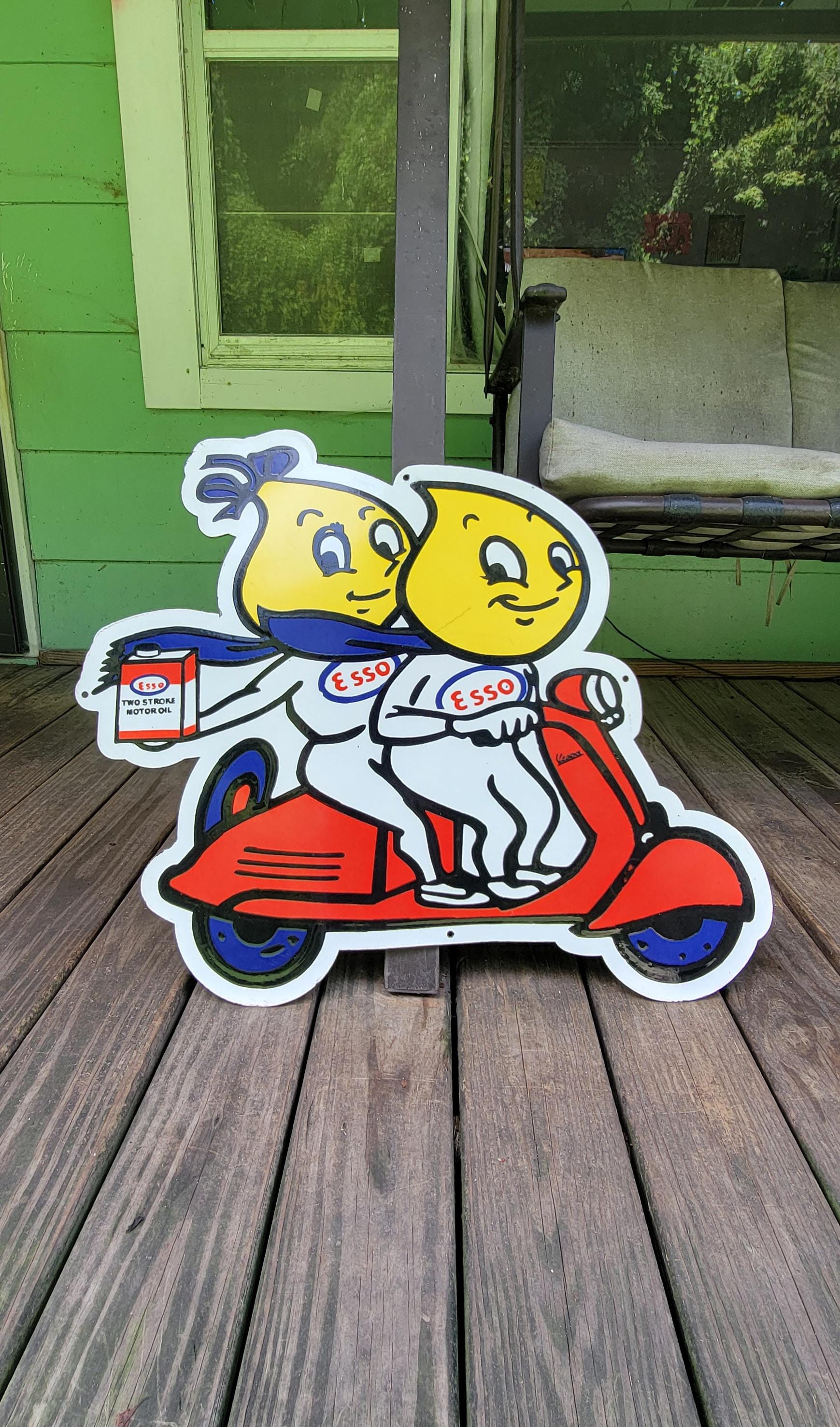 Vintage Esso Porcelain Sign - Etsy