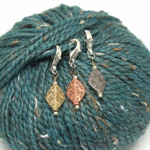 Metal Stitch Markers, Crochet Stitch Markers, Stitch Marker Set, Progress Keepers, Knitting Markers, Beaded Stitch Markers, Crochet Charms