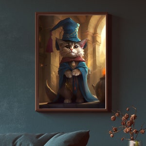 Adorable Kitten Mage - Perfect Wall Decor for Cat Lovers - Wall Art - Instant Download -AI Generated