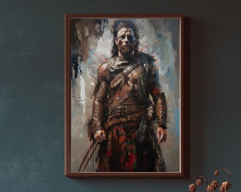 William Wallace Portrait: Iconic Painting of a Scottish Hero - Wall Art - Instant Download for Canvas or Picture Frame - AI Generated