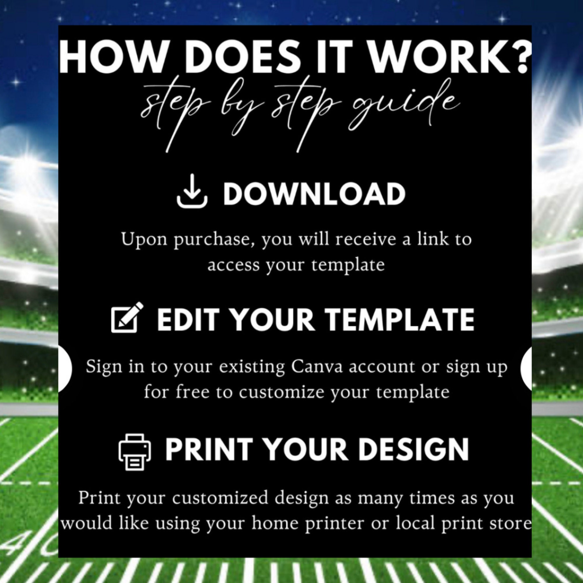 Football Calendar Fundraiser Football Fundraiser Template Etsy