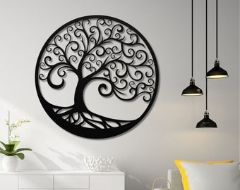 Metal Tree of Life Wall Art: Celtic Home Decor Sign