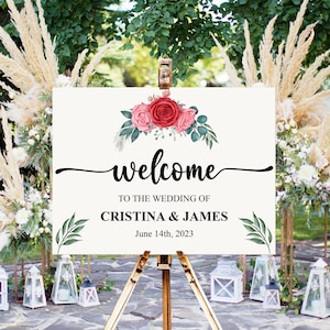 Custom Wedding Welcome Sign - Ceremony Decor - Printed Wedding Board Sign - Personalized Wedding Signs - Your Wedding Decor