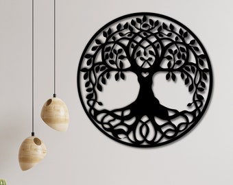 Metal Tree of Life Wall Art, Spiritual Home Decor