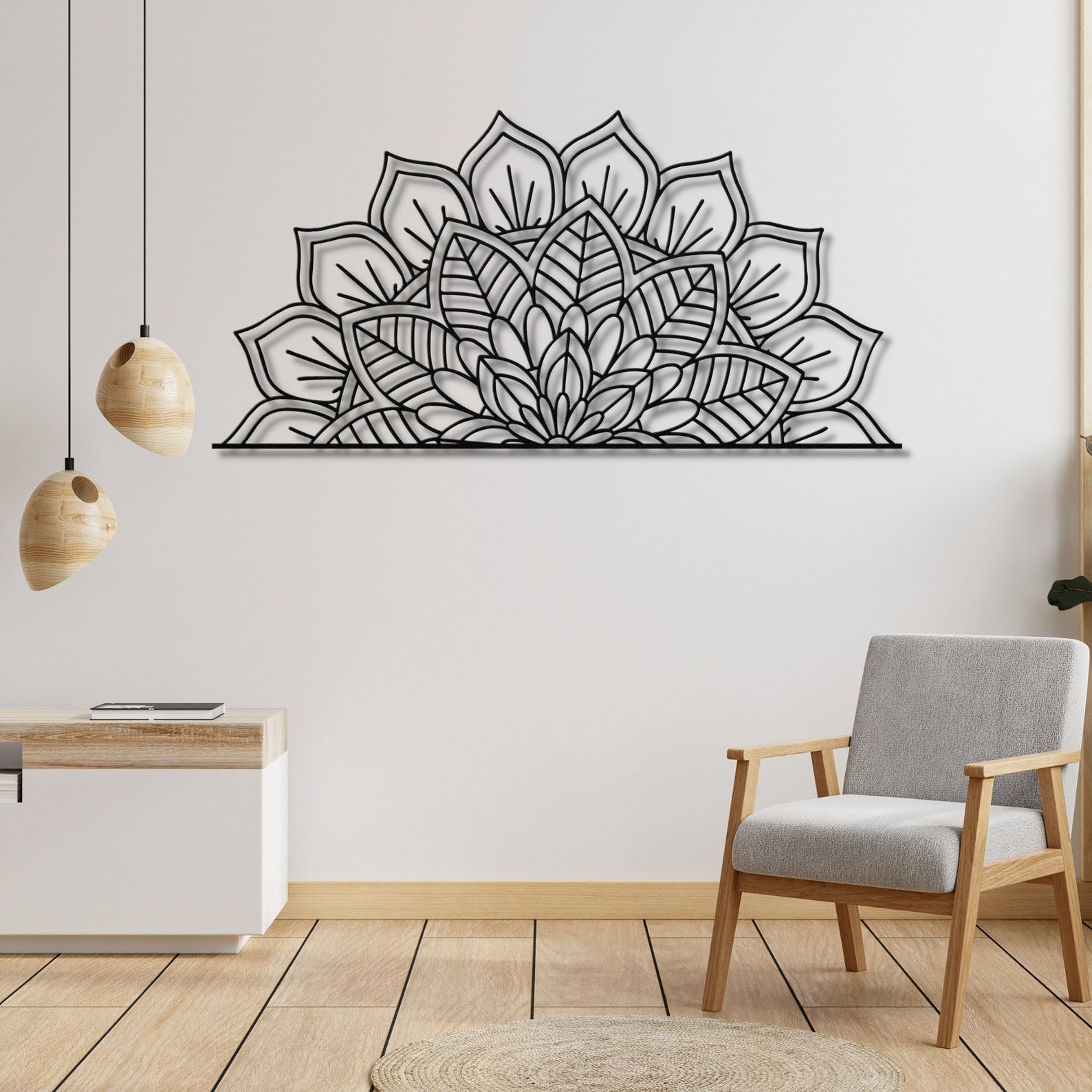 Metal Mandala Wall Art Metal Wall Decor Above Bed Decor Etsy