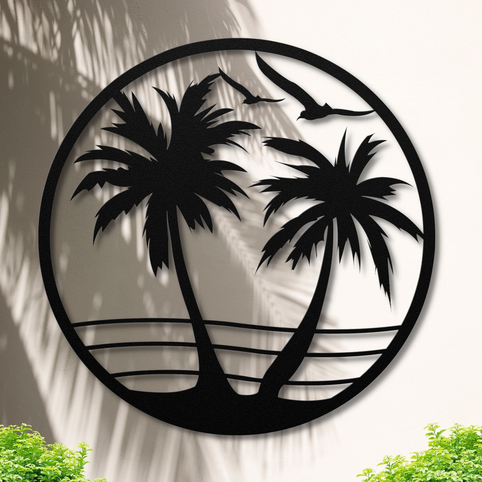 Palm Trees Metal Wall Art Tropical Indoor/outdoor Decor - Etsy