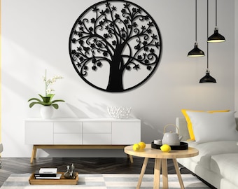 Tree of Life Metal Wall Art: Celtic Home Decor Sign