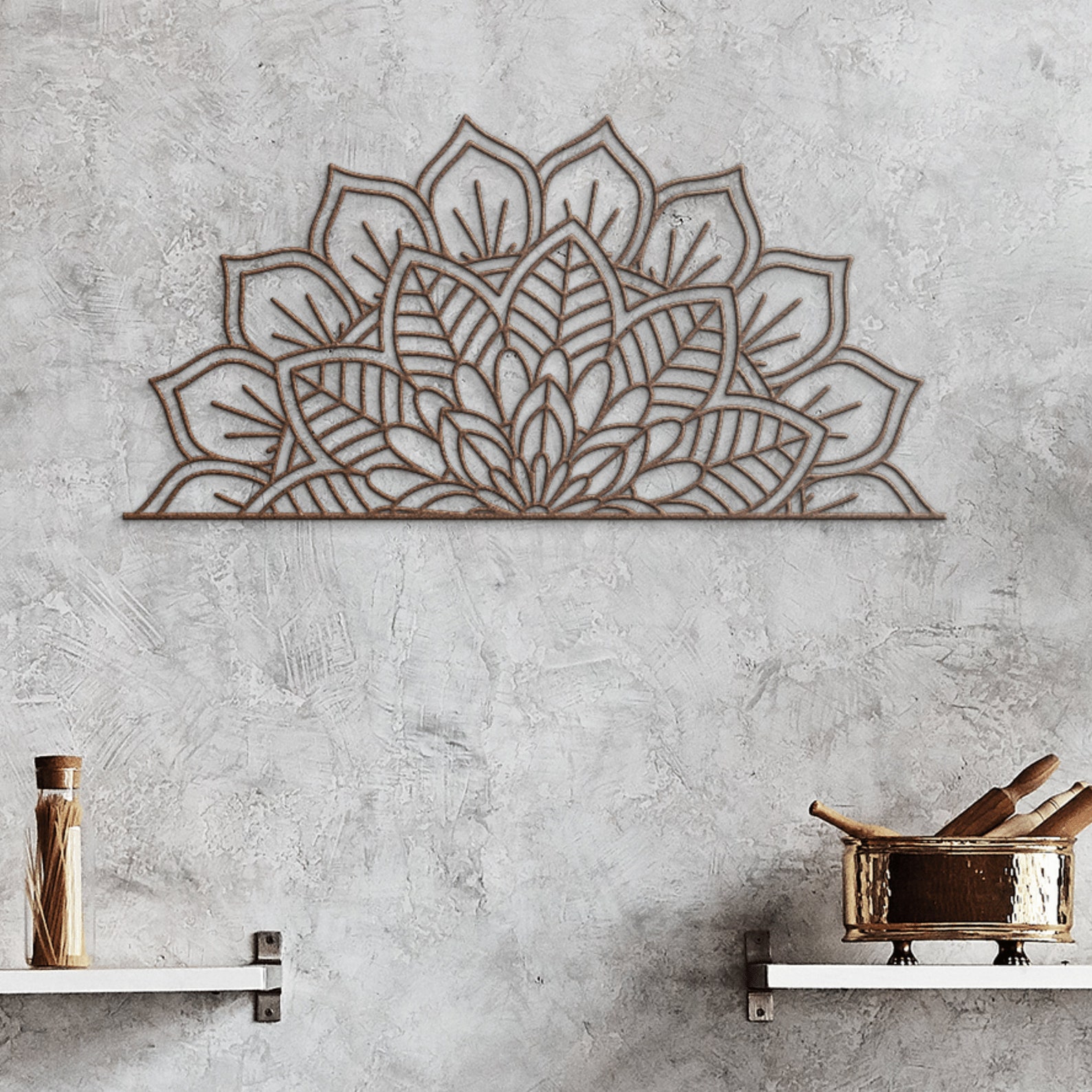 Metal Mandala Wall Art Metal Wall Decor Above Bed Decor Etsy