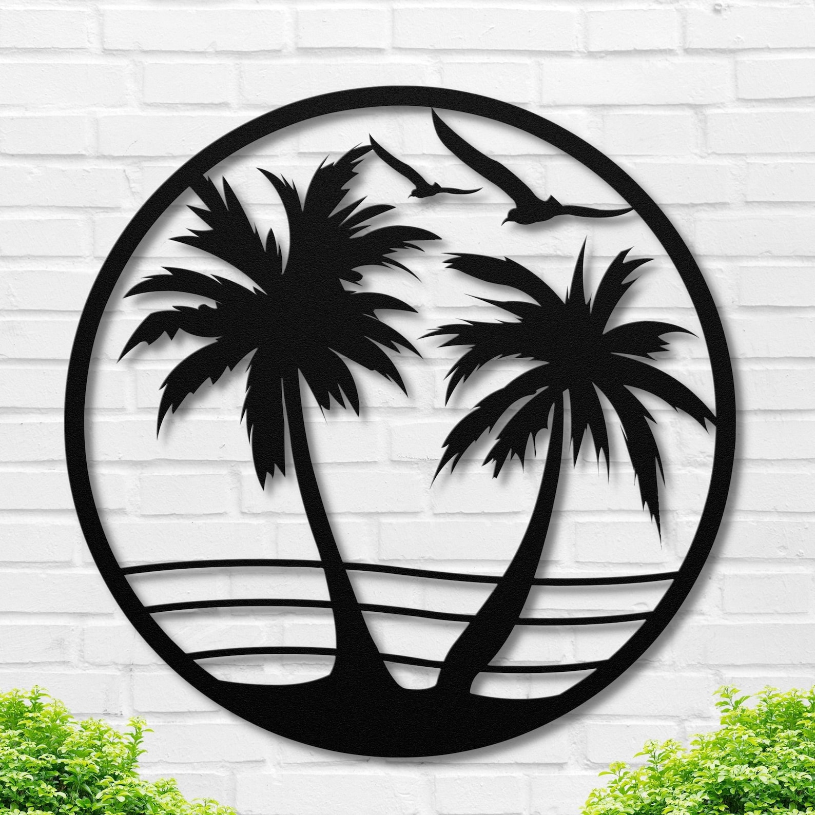 Palm Trees Metal Wall Art Tropical Indoor/outdoor Decor Etsy