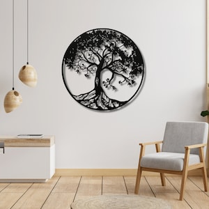 Round Tree of Life Wall Art, Tree of Life Metal Wall Art, Tree of Life Metal Wall Decor, Tree of Life Metal Sign, Housewarming Gift,