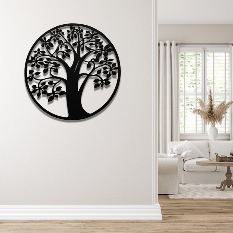 Tree of Life Round Sign Metal Wall Art Tree of Life Tree of - Etsy