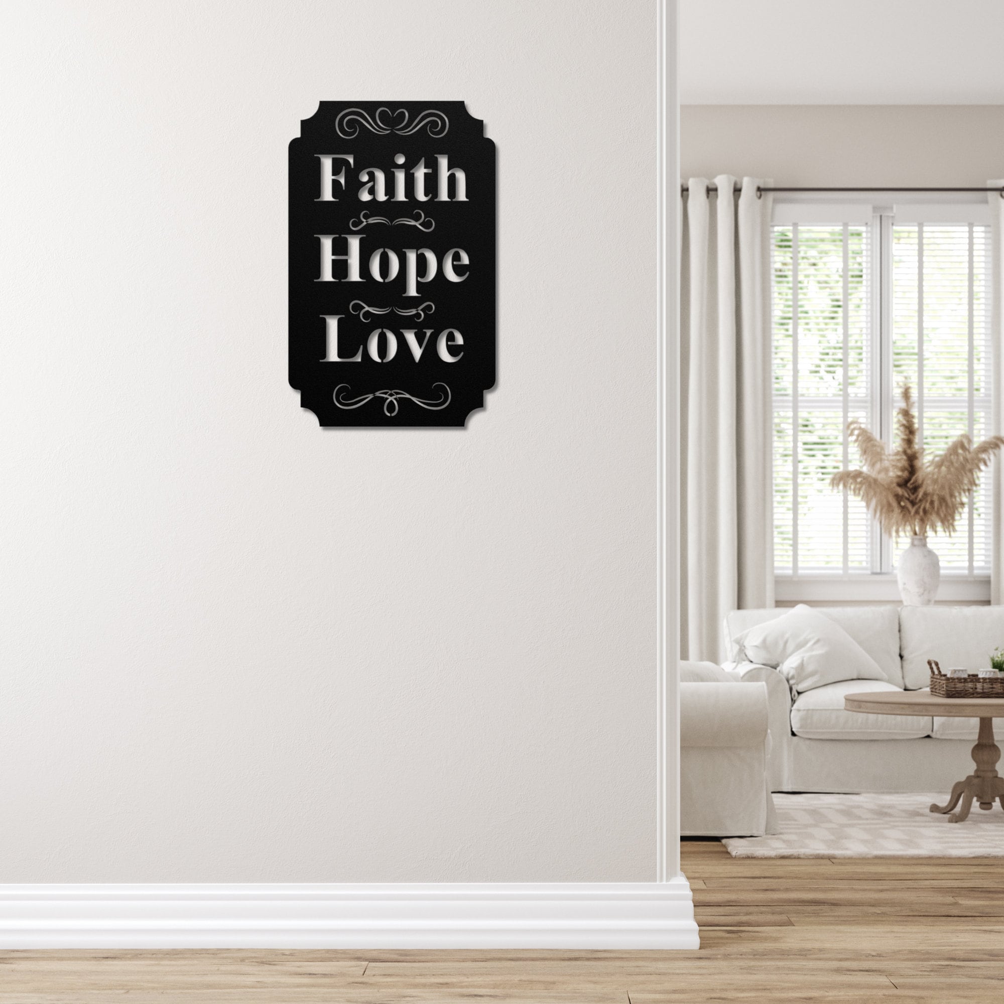 Faith Hope Love Wall Decor Metal Wall Art Bible Verse Wall - Etsy