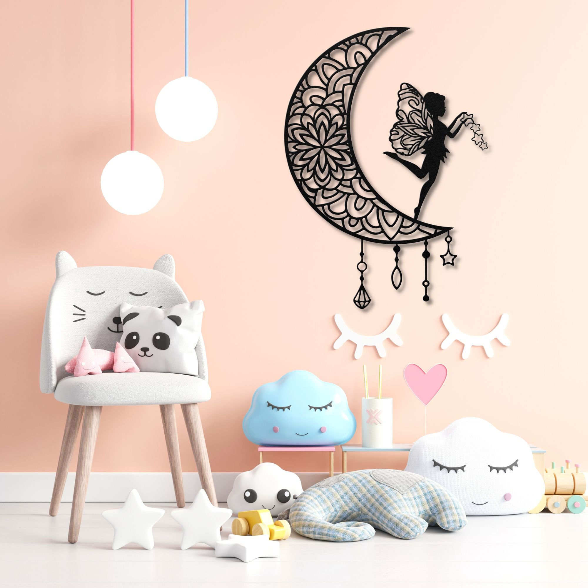 Moon Fairy Decorations Fantasy Art Princess Room Decor for Girls Fairy Room  Decor Girl Gift Ideas Girl Gifts 8 Year Old Girl Gift 9 Year Old 