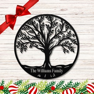 Tree of Life Wall Art Metal, Metal Wall Art Tree of Life, Metal Wall Decor Tree of Life, Personalized Gift for Couple, Family Name Sign