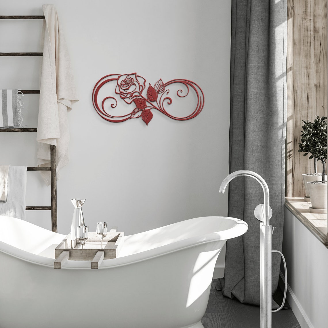 Infinity Sign Metal Wall Art Infinity Sign Wedding Flower - Etsy