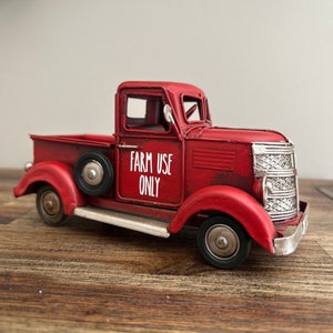 Metal Truck - Metal Truck Decor - 4th of July - Red Truck Decor - Red Truck - America - Farmhouse Decor - Farmhouse Truck - Patriotic - Home