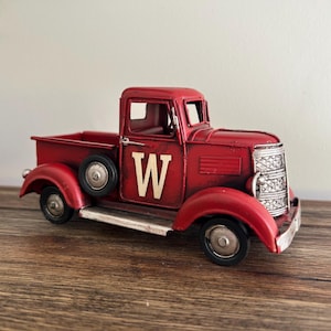 Metal Truck - Red Truck - Personalized Truck - Boy Nursery Decor - Boy Room Decor - Monogrammed Gift - Birthday Tiered Tray Decor