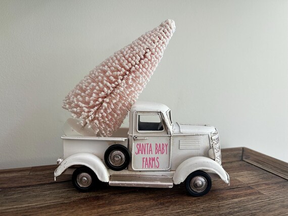 Pink Christmas Decor - Pink Bottle Brush Tree - Pink Christmas - Pink Christmas Tree - Santa Baby - Etsy UK