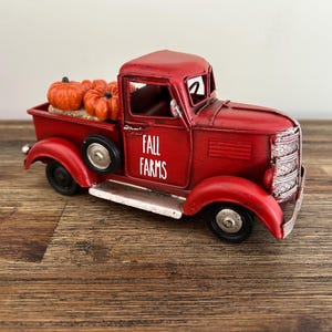 Fall Decor - Autumn Decor - Fall Decoration - Fall Home Decor - Red Truck Decor - Red Truck - Home Decor - Rustic Fall Decor