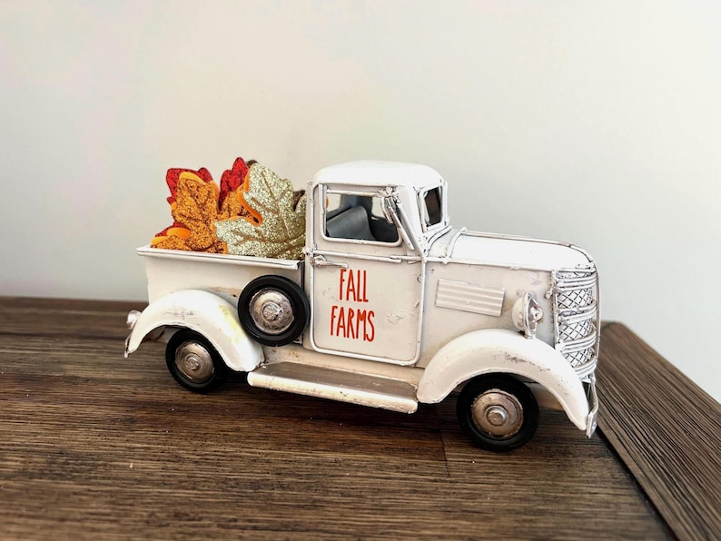 Fall Decor - Fall Home Decor - Autumn Decor - Fall Home - Fall - Fall Mantel Decor - Thanksgiving Decor - Rustic Fall Decor - Fall Mantel TRUCK WITH LEAVES