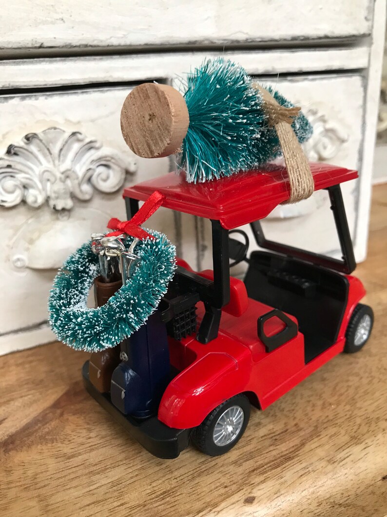 Golf Decor Golf Christmas Gift Golf Cart Golf Gift Etsy