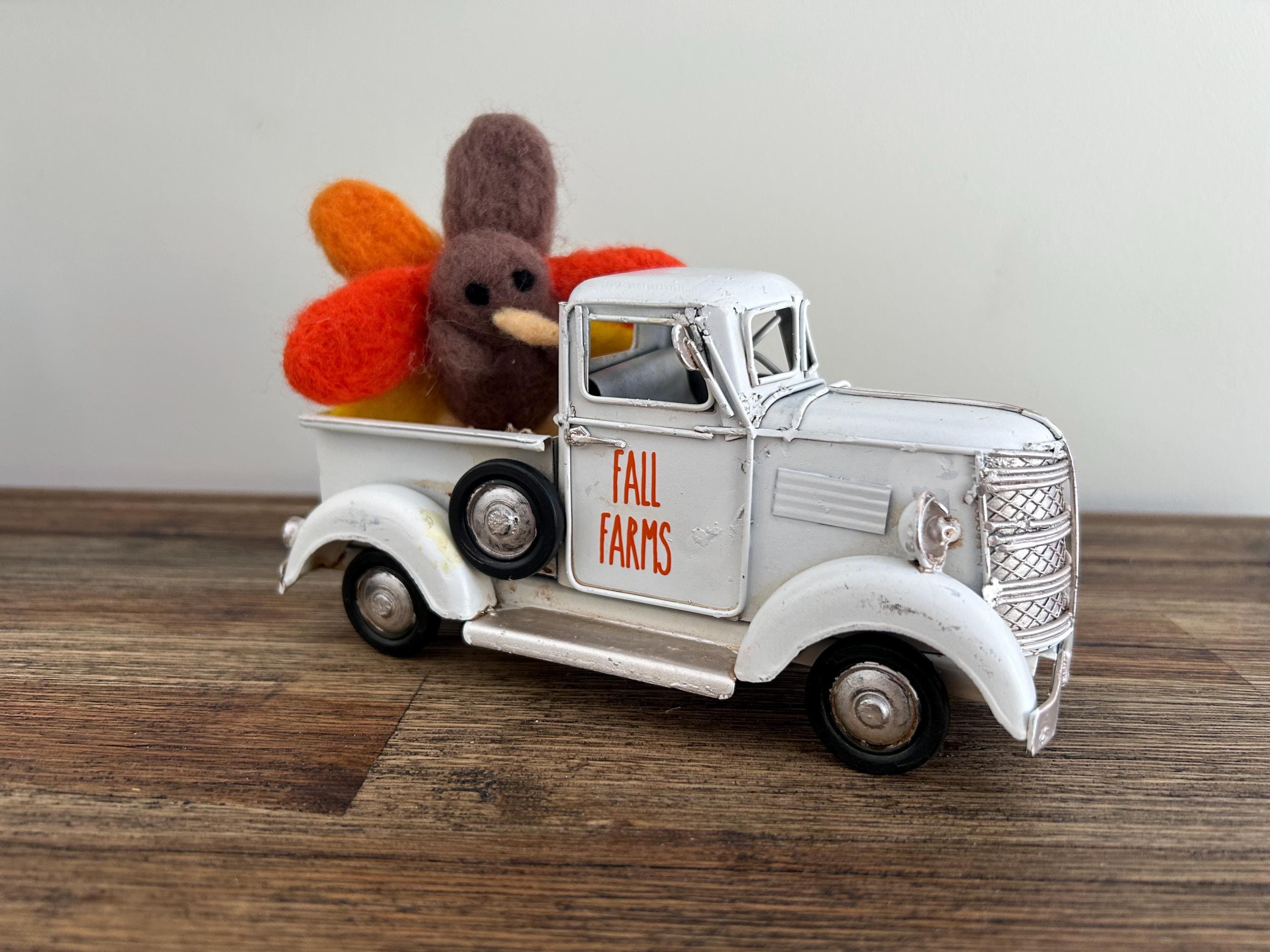 Thanksgiving Decor - Thanksgiving Home Decor - Thanksgiving Tiered Tray Decor - Felt Turkey - Thanksgiving Mantel