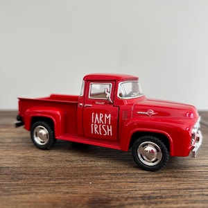Tiered Tray Truck - Red Truck - Farmhouse Tiered Tray Decor - Tiered Tray Decor