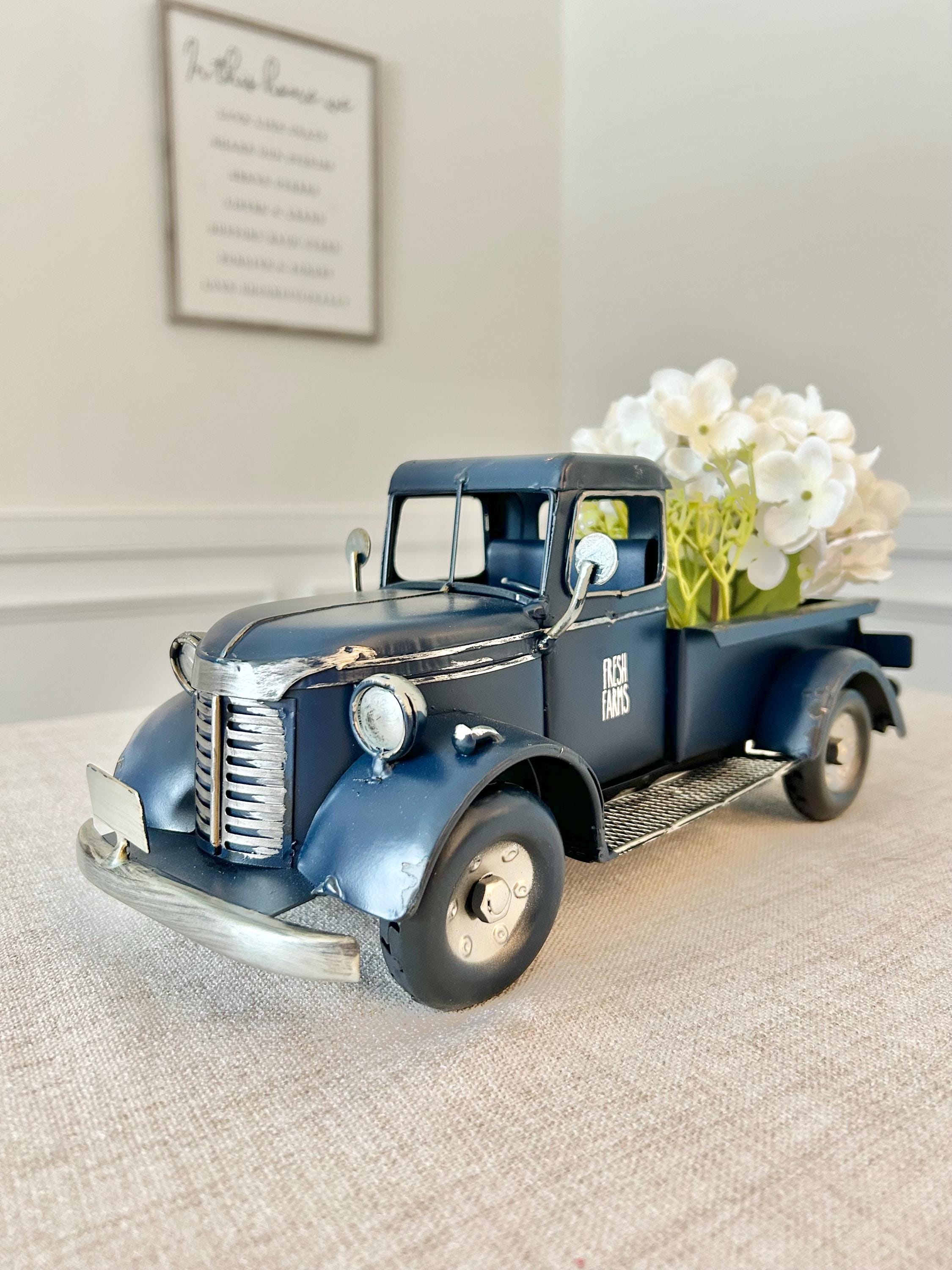 Large Metal Truck - Large Antique Metal Truck - Coastal - Country