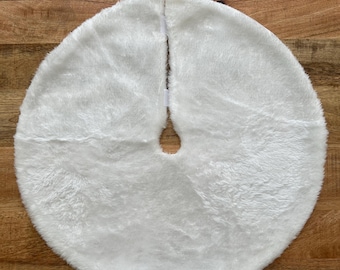 Falda para árbol pequeño - Minifalda para árbol de Navidad - Minifalda para árbol - Falda de piel sintética