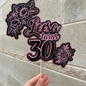 Topper de pastel personalizado, decoraciones de cumpleaños, pastel personalizado, hecho a pedido, Topper de cartulina,