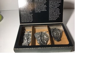Harley Davidson Ornament Set of 3 Celebrate on all Cylinders 2001