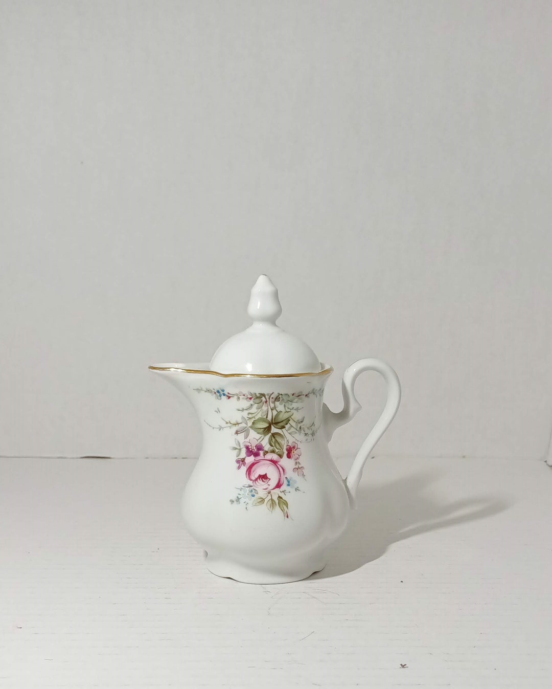 Lechera RGK Leander 1946 China de Boheme Cerámica Rosa Floral