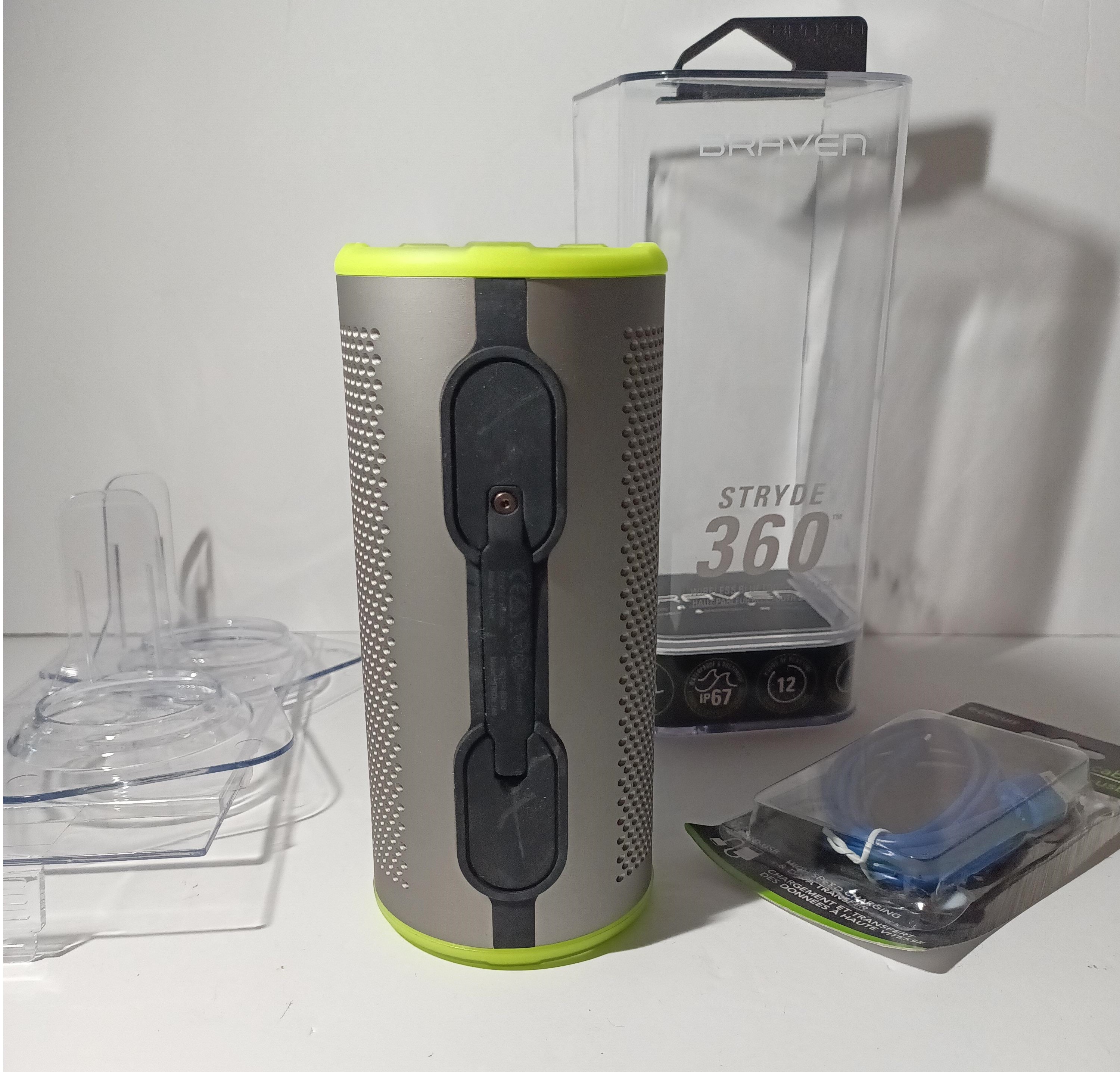 Braven Stryde 360 Wireless Bluetooth Speaker Floats Waterproof Dustproof  Voice Control 