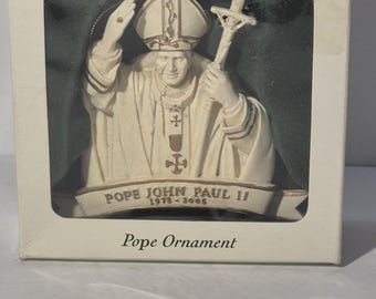 Pope John Paul II Kurt S. Adler Pope Ornament Resin Religious Catholic Rome