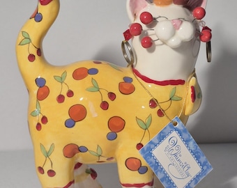 Selection of Amy Lacombe Whimsiclay Cat Figurine Collection Annaco