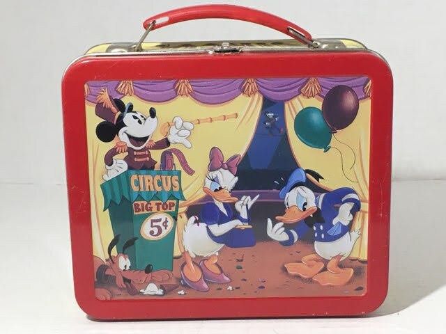 Hallmark School Days Mickey Mouse Tin Lunch Box Numbered Walt