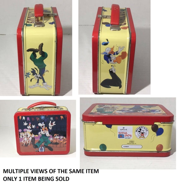 Hallmark School Days Mickey Mouse Tin Lunch Box Numbered Walt