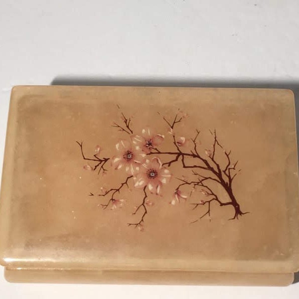 Himark Giftware Italy Trinket Box Alabaster Hand Painted