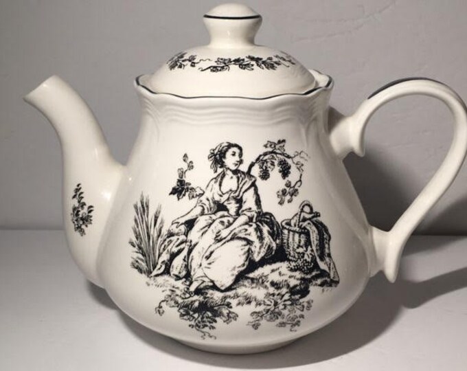 Vintage Olde English Country Side Johnson Bros. Small Teapot Etsy