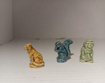 Wade Whimsy Rose Tea Figurine Miniature Ceramic Set England UK