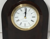 Hampton Westminster Arched Desk Mantle Clock Chimes WORKS
