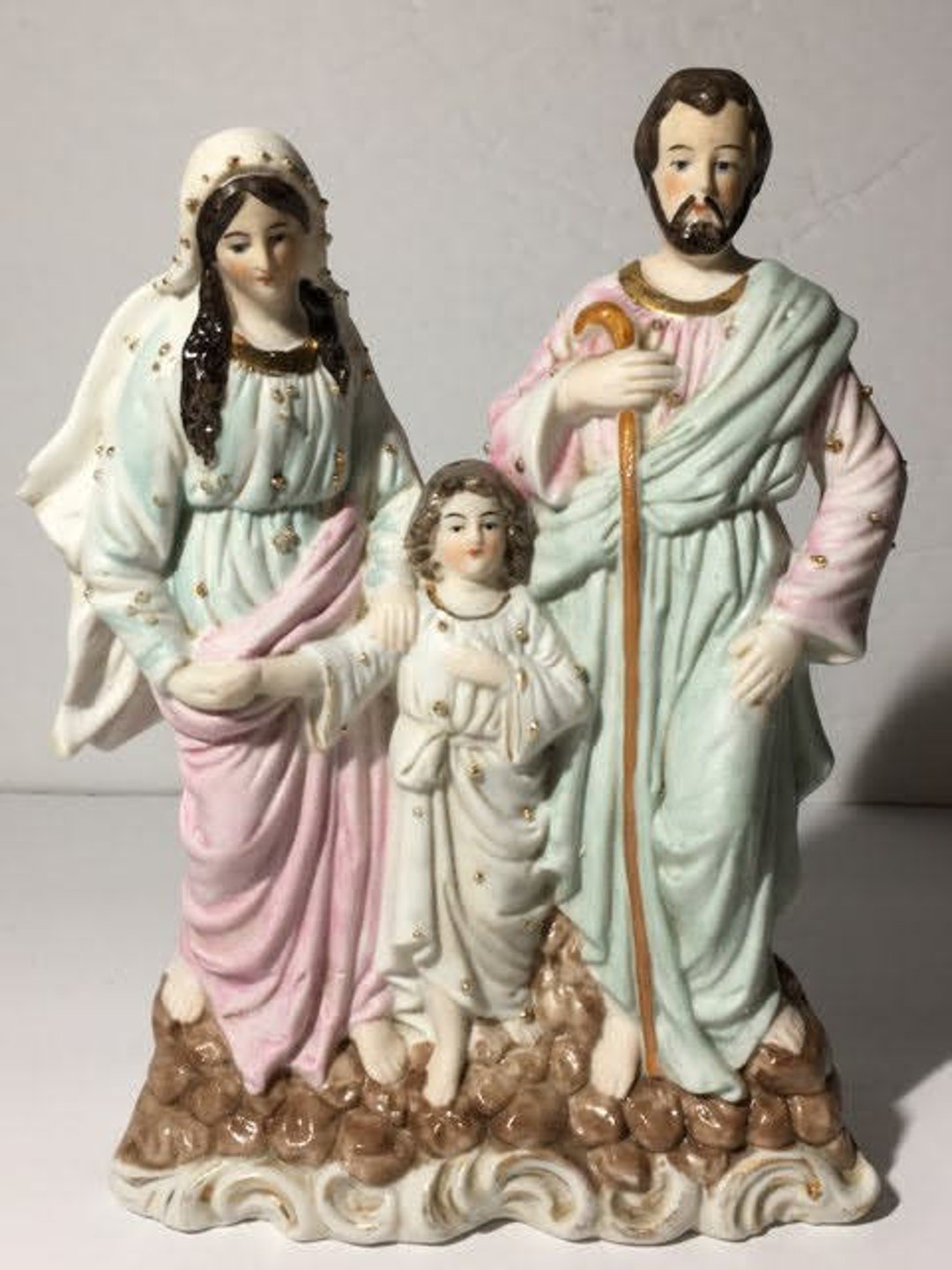 Ceramic Holy Family Statue Figure Mary Joseph Jesus Religious - Etsy