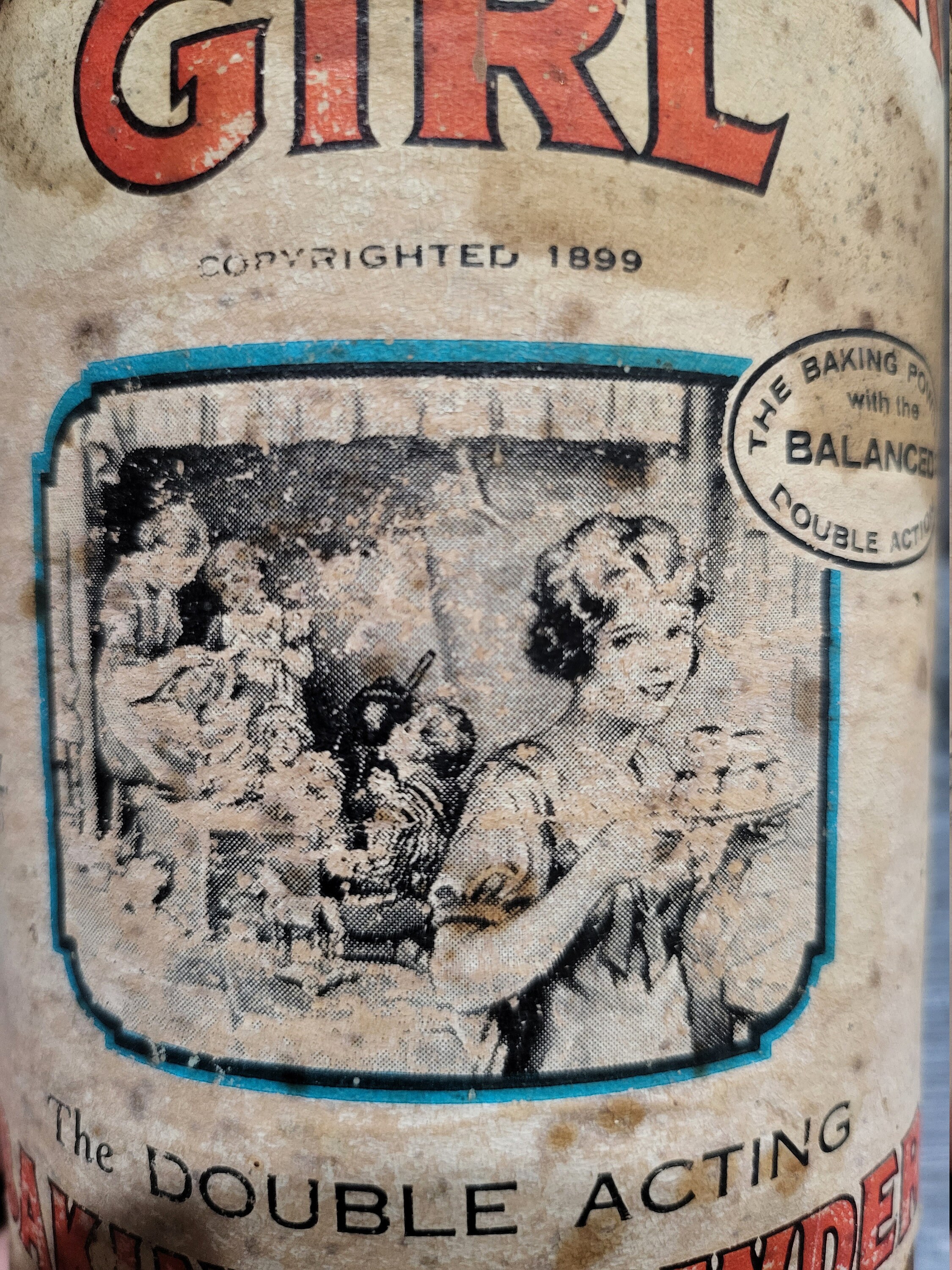 Vintage Clabber Girl Baking Powder Tin 1 Lb 9 Oz Etsy